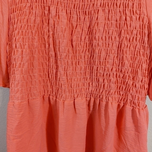 143 STORIES by LINE UP LADIES SHORT SLEEVE RUFFLE TUNIC- L - Picture 3 of 5